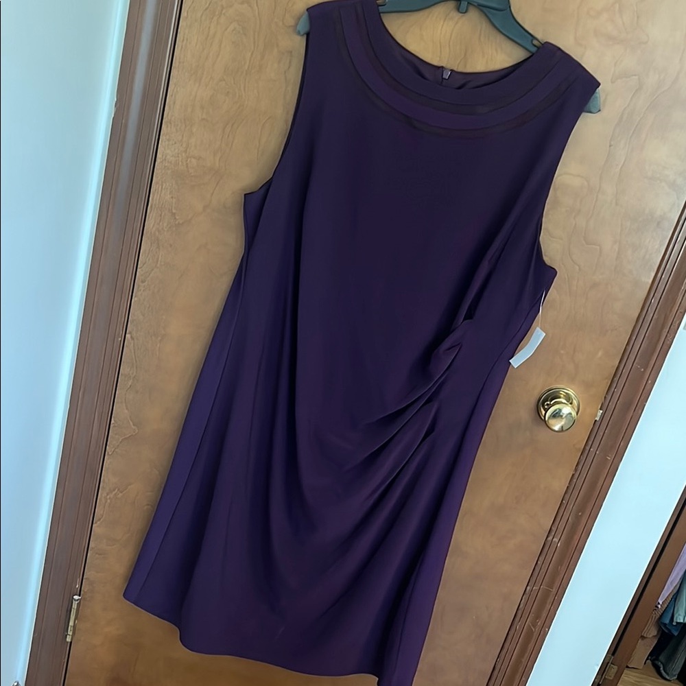 Jessica Howard Purple Ruched Sheath Midi Dress with a jacket